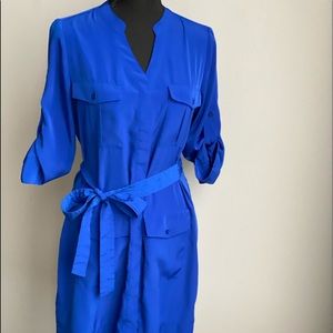 Express Royal Blue Portofino Shirt Dress
